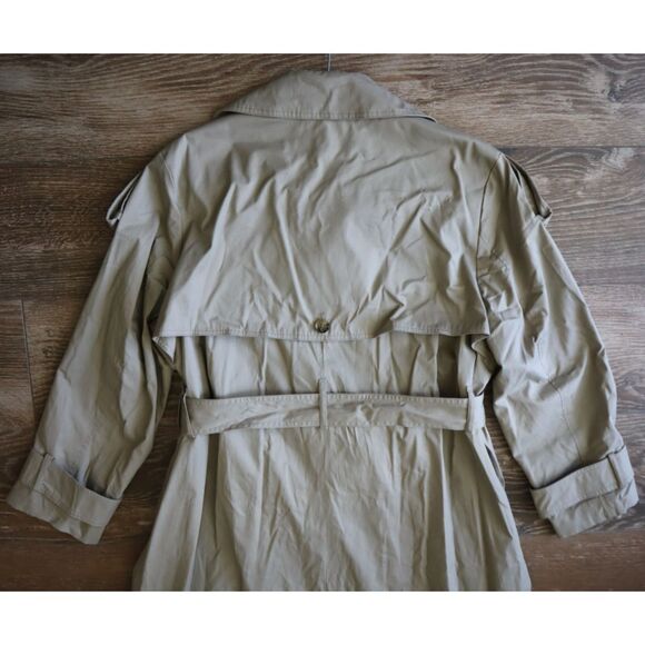 Banana Republic 569732-00 Women Petite Sz XL Tan Classic Twill Trench Coat - Picture 11 of 16